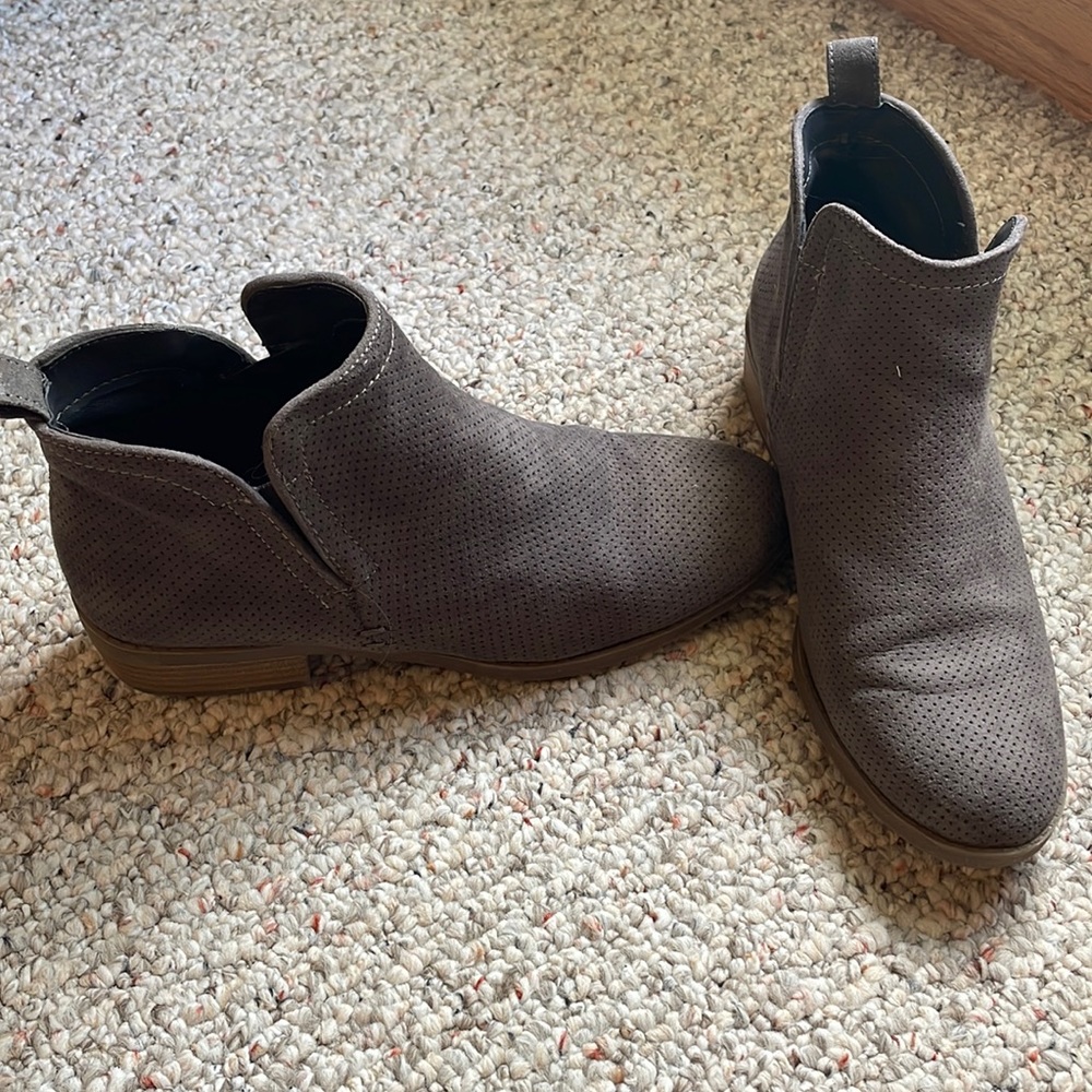 Grey target ankle booties 7.5